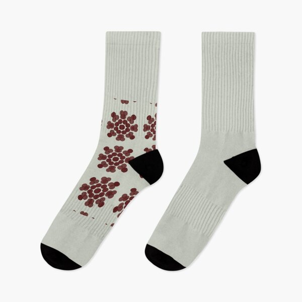 Item preview, Retro Geometric Burgundy Blossom Pattern designed and sold by Tinaartth .