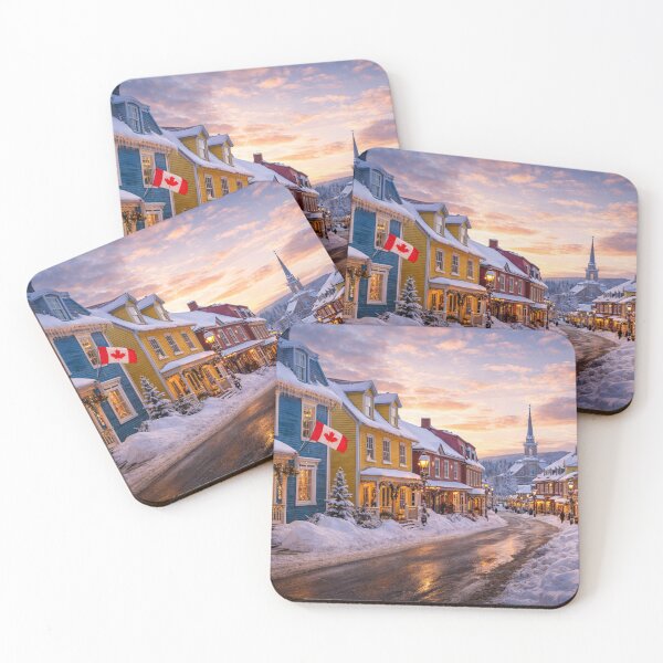 Item preview, Winter sunset in a Canadian village designed and sold by JuViRo.