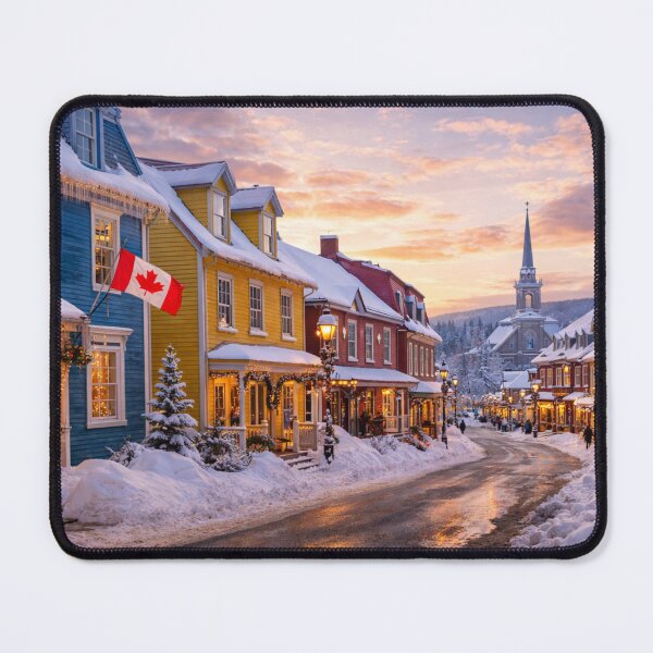 Item preview, Winter sunset in a Canadian village designed and sold by JuViRo.