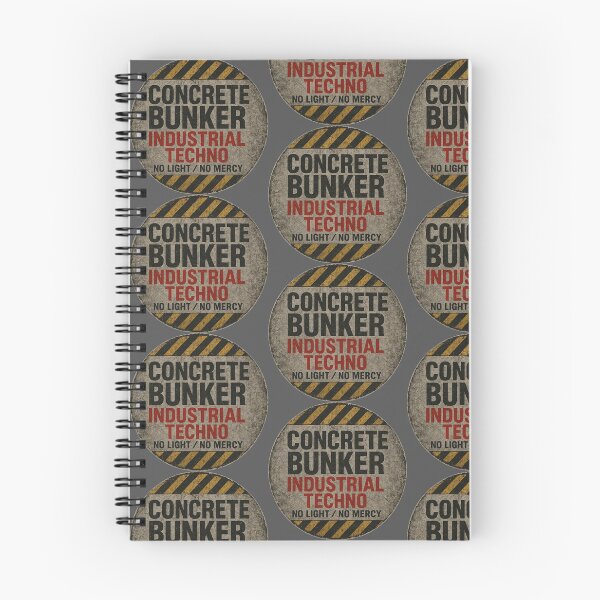 Item preview, Concrete Bunker Industrial Techno – Underground Rave Warning Design designed and sold by |TRSSHOP|.