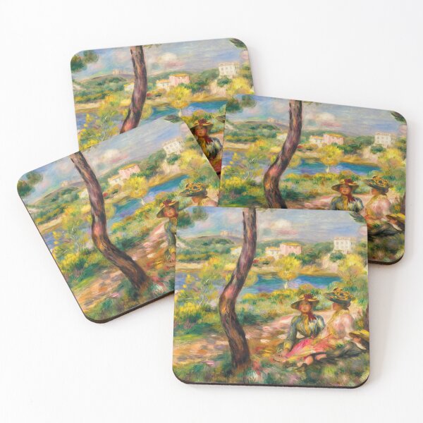 Item preview, Beaulieu by Pierre-Auguste Renoir: French Impressionist riverside picnic poster designed and sold by artofuniverse.