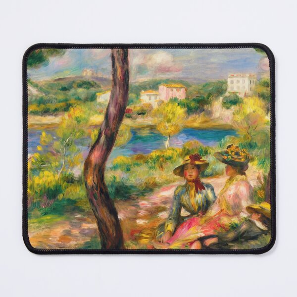 Item preview, Beaulieu by Pierre-Auguste Renoir: French Impressionist riverside picnic poster designed and sold by artofuniverse.