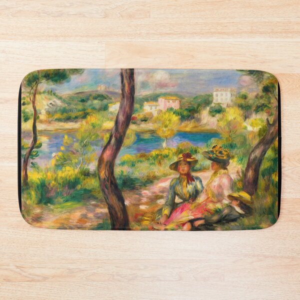 Item preview, Beaulieu by Pierre-Auguste Renoir: French Impressionist riverside picnic poster designed and sold by artofuniverse.