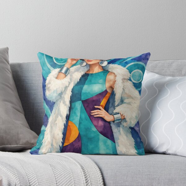 Item preview, Retro Chic – Watercolor Fashion Flair designed and sold by ForeverPrintsOK.