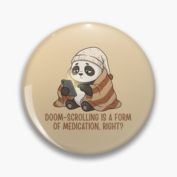 Item preview, Funny Doom-Scrolling Panda Introvert Humor designed and sold by draft & digital.
