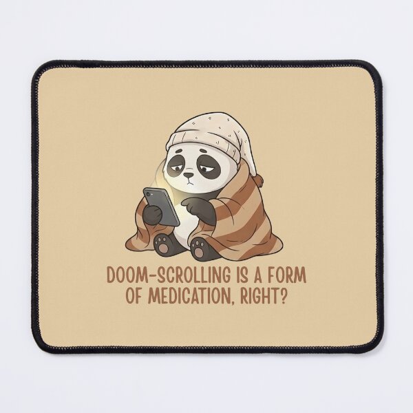 Item preview, Funny Doom-Scrolling Panda Introvert Humor designed and sold by draft & digital.
