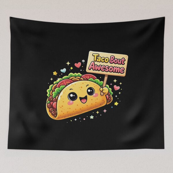 Item preview, Taco Bout Awesome Cute Kawaii Taco Funny Food Pun Design designed and sold by bilal sibgui.