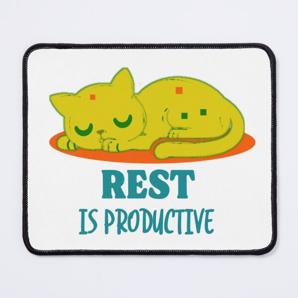 Item preview, Rest Is Productive Cute Sleeping Cat designed and sold by Abibless1998.