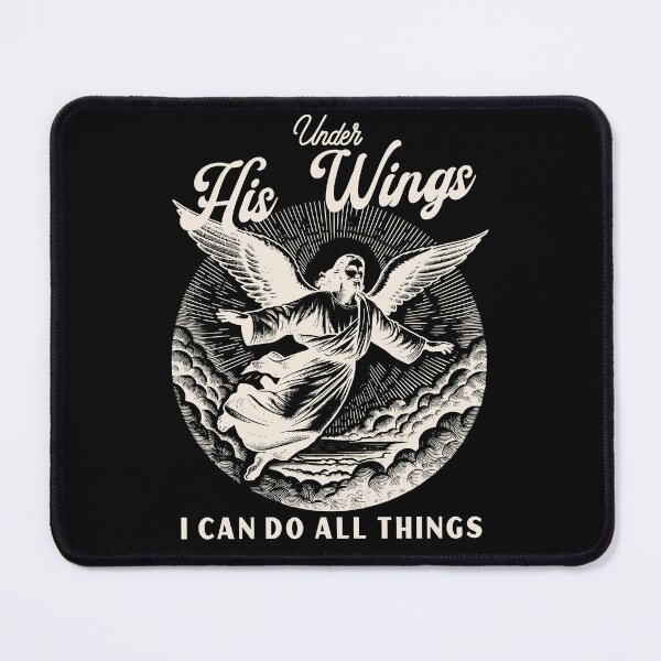 Item preview, Under HIS Wings I can Do ALL Things, Christian Faith Motivational designed and sold by BriAngelaBubbleDesigns.