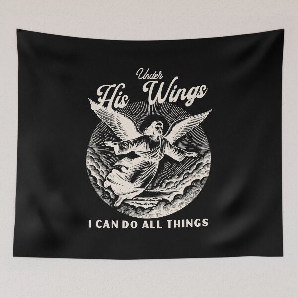 Item preview, Under HIS Wings I can Do ALL Things, Christian Faith Motivational  designed and sold by BriAngelaBubbleDesigns.