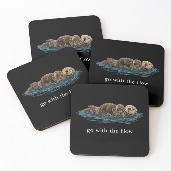 Item preview, Cute Sleeping Sea Otters Go With The Flow Animal Lover Design designed and sold by MiteKangerin.