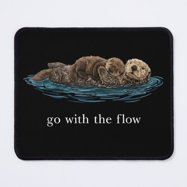 Item preview, Cute Sleeping Sea Otters Go With The Flow Animal Lover Design designed and sold by MiteKangerin.