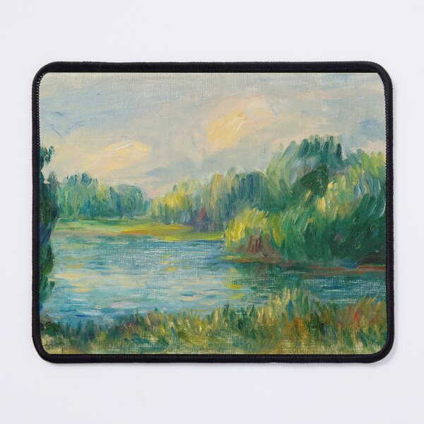 Item preview, Bord De Riviere by Pierre-Auguste Renoir: Tranquil Impressionist Riverside Poster designed and sold by artofuniverse.