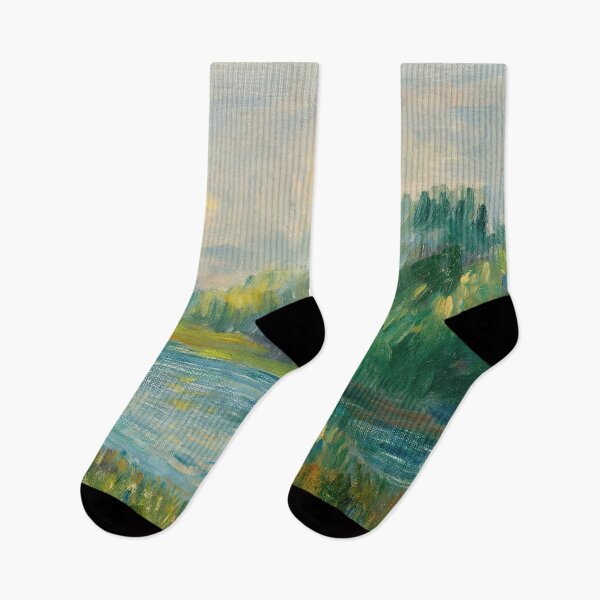 Item preview, Bord De Riviere by Pierre-Auguste Renoir: Tranquil Impressionist Riverside Poster designed and sold by artofuniverse.