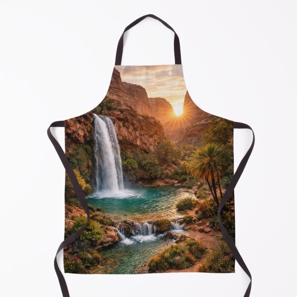 Item preview, Sunset waterfall in a tropical canyon designed and sold by JuViRo.