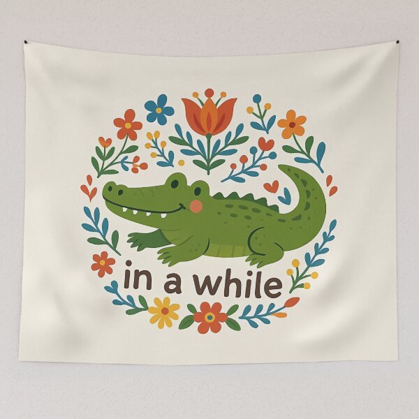 Item preview, In a While Crocodile – Scandinavian Folk Art Nursery Rhyme by heidiannemorris © designed and sold by FOLK ART FUSION by heidiannemorris.