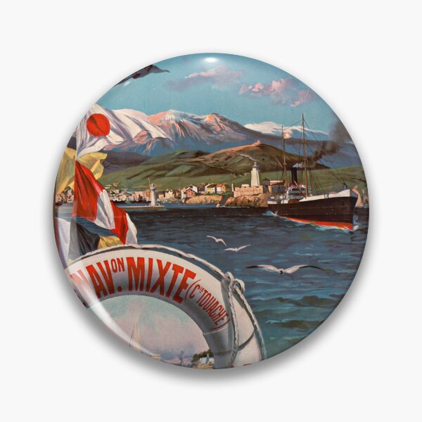 Item preview, Vintage French Maritime Travel Poster Algeria Tunisia Morocco designed and sold by TheSoulOfArt.