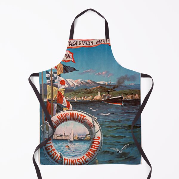 Item preview, Vintage French Maritime Travel Poster Algeria Tunisia Morocco designed and sold by TheSoulOfArt.