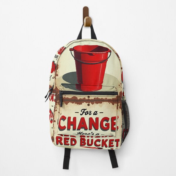 Artikelvorschau, For a Change, Here’s a Red Bucket – Retro Enamel Sign entworfen und verkauft von Antik by Schulz.