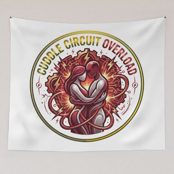 Item preview, Cuddle Circuit Overload: Intense Love and Electric Passion Embrace Logo designed and sold by RDproject.