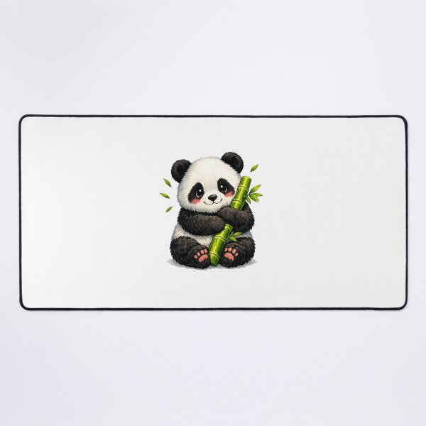 Item preview, Cute Panda Hugging Bamboo – Adorable Kawaii Panda Animal Illustration designed and sold by ArtWaveStudio8.