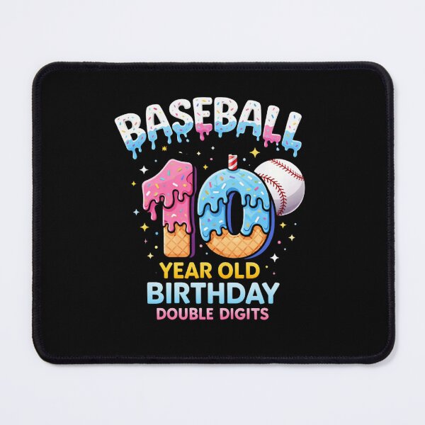 Item preview, Baseball 10th Birthday Ice Cream Drip Double Digits Cute Baseball Birthday Design designed and sold by bilal sibgui.
