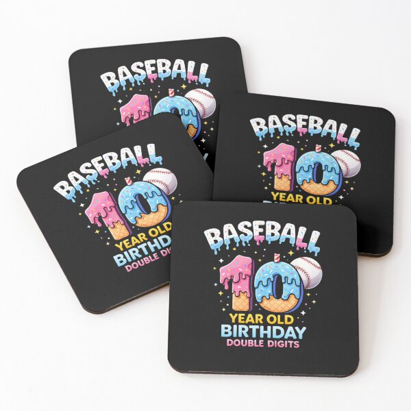 Item preview, Baseball 10th Birthday Ice Cream Drip Double Digits Cute Baseball Birthday Design designed and sold by bilal sibgui.