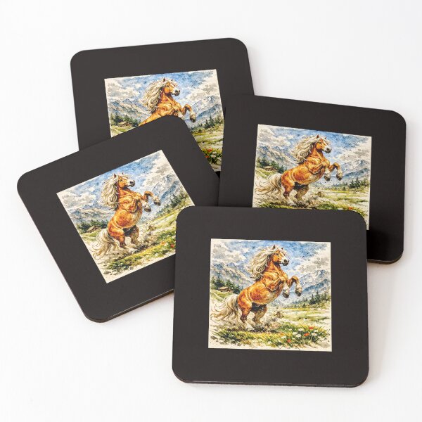 Item preview, Golden Strength: The Haflinger Horse in Line and Light #1 designed and sold by Helios Be. Lavsh.