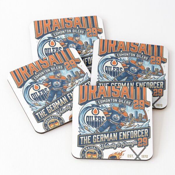 Item preview, Leon Draisaitl #29 "The German Enforcer" Edmonton Oilers Hockey T-Shirt - Vintage Graphic Edition designed and sold by FarDesign.