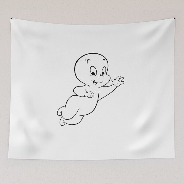 Item preview, Vintage Ghost · Classic Cartoon Illustration · Retro Animation Drawing · Black and White Line Art designed and sold by Atropa Parcae.