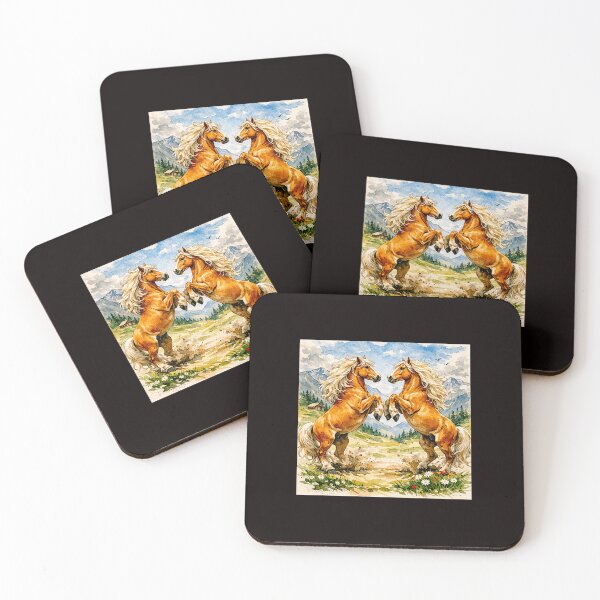 Item preview, Golden Strength: The Haflinger Horse in Line and Light #2 designed and sold by Helios Be. Lavsh.
