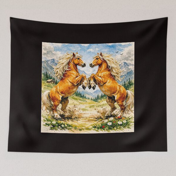 Item preview, Golden Strength: The Haflinger Horse in Line and Light #2 designed and sold by Helios Be. Lavsh.