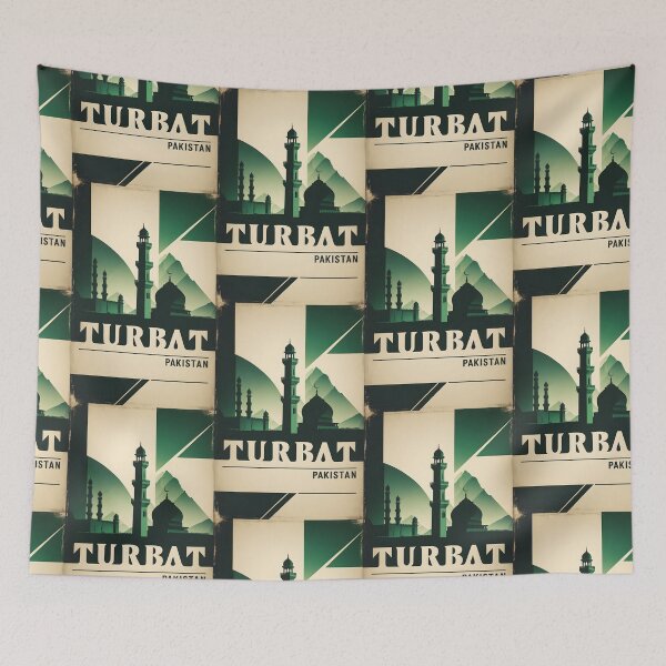 Item preview, Turbat Pakistan Retro Vintage Travel Souvenir designed and sold by TravelersGems.