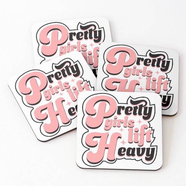 Item preview, Pretty Girls Lift Heavy Pink Retro Fitness Aesthetic designed and sold by Abaseen.