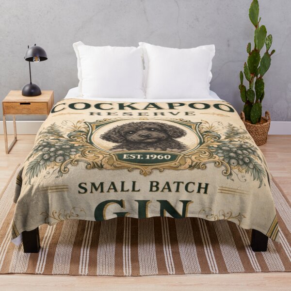 Item preview, Cockapoo Reserve Gin - Vintage Dog Lover Bar Label Artwork designed and sold by Cockapoo Society.