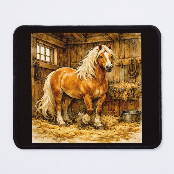 Item preview, Golden Strength: The Haflinger Horse in Line and Light #3 designed and sold by Helios Be. Lavsh.