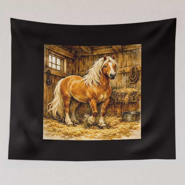 Item preview, Golden Strength: The Haflinger Horse in Line and Light #3 designed and sold by Helios Be. Lavsh.