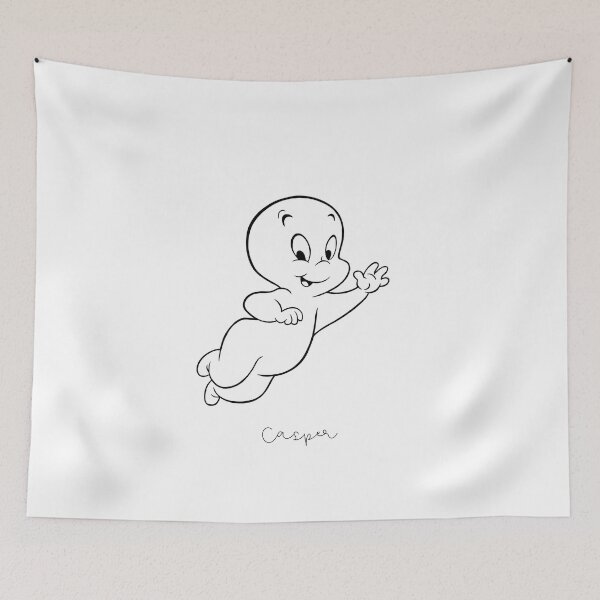 Item preview, Vintage Ghost · Classic Cartoon Illustration · Retro Animation Drawing · Black and White Line Art - Calligraphy designed and sold by Atropa Parcae.