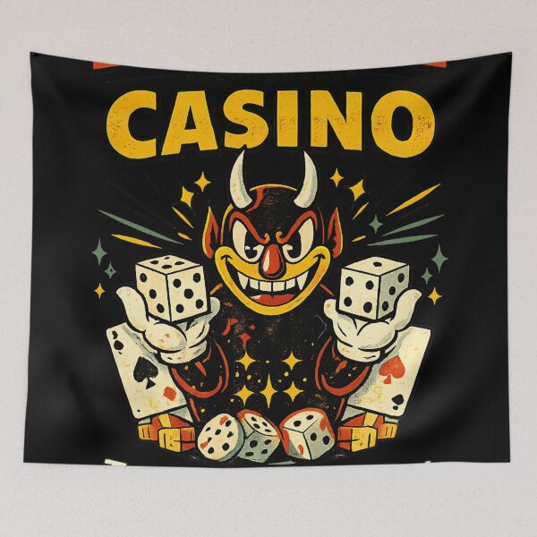 Item preview, Devil Casino-Vintage 1930s Rubber Hose poster designed and sold by LineLoo.