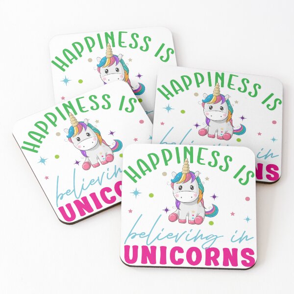 Item preview, Happiness is believing in unicorns designed and sold by LOVEARTDESIGN.