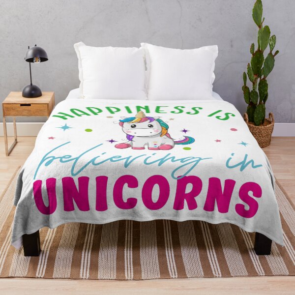 Item preview, Happiness is believing in unicorns designed and sold by LOVEARTDESIGN.