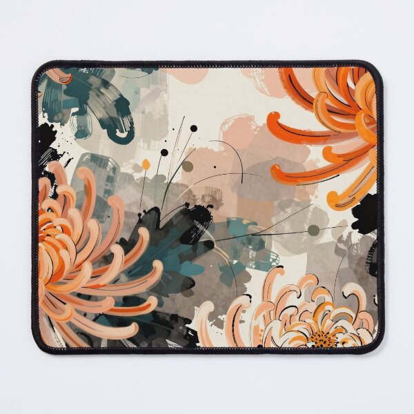 Item preview, Orange Chrysanthemum Floral Pattern designed and sold by SparroCreative.