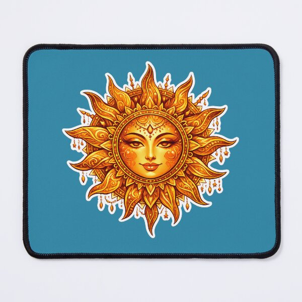 Item preview, Intricate Stylized Sun Celestial Art designed and sold by Orca Chuckle Studios.