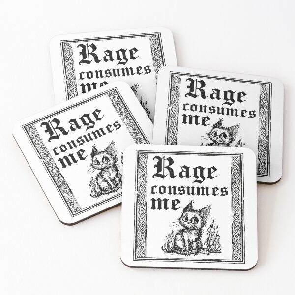 Item preview, Rage Consumes Me Gothic Cat designed and sold by LunaMagicStudio.