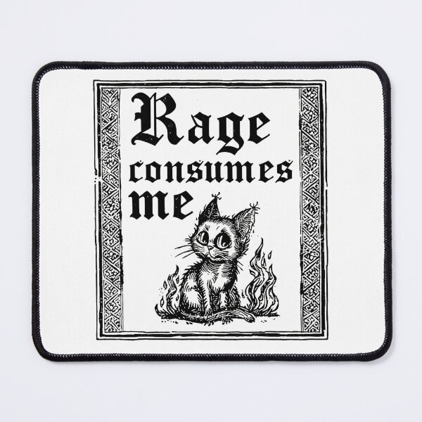 Item preview, Rage Consumes Me Gothic Cat designed and sold by LunaMagicStudio.