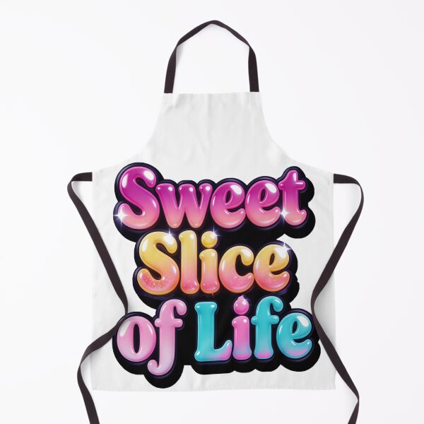 Item preview, Premium Glossy Vector "Sweet Slice of Life" Bubbly Typography Sticker Art designed and sold by ARTCREATESHOP.