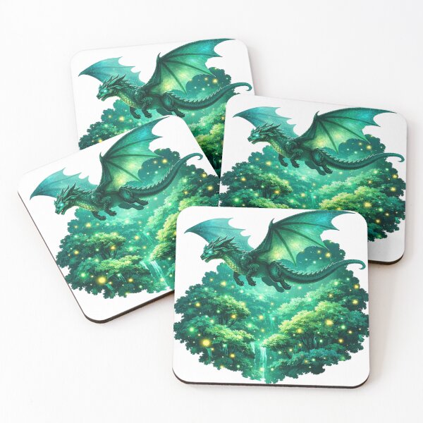 Item preview, Enchanted Forest Dragon with Glowing Fireflies designed and sold by Silentbow.
