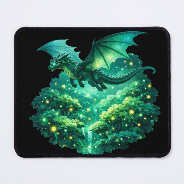 Item preview, Enchanted Forest Dragon with Glowing Fireflies designed and sold by Silentbow.