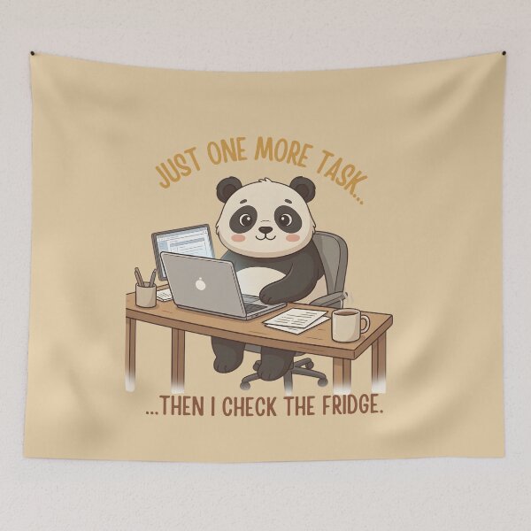 Item preview, Just One More Task Then I Check The Fridge Panda designed and sold by draft & digital.