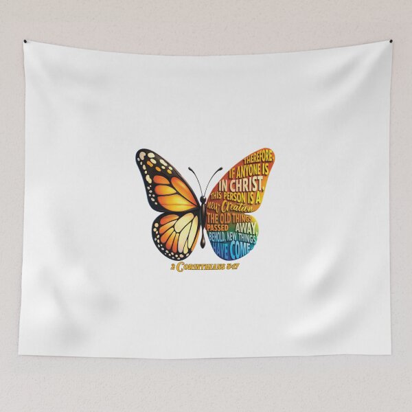 Item preview, New Creation Bible Verse Butterfly Motivation Christian designed and sold by Tshoppe62.